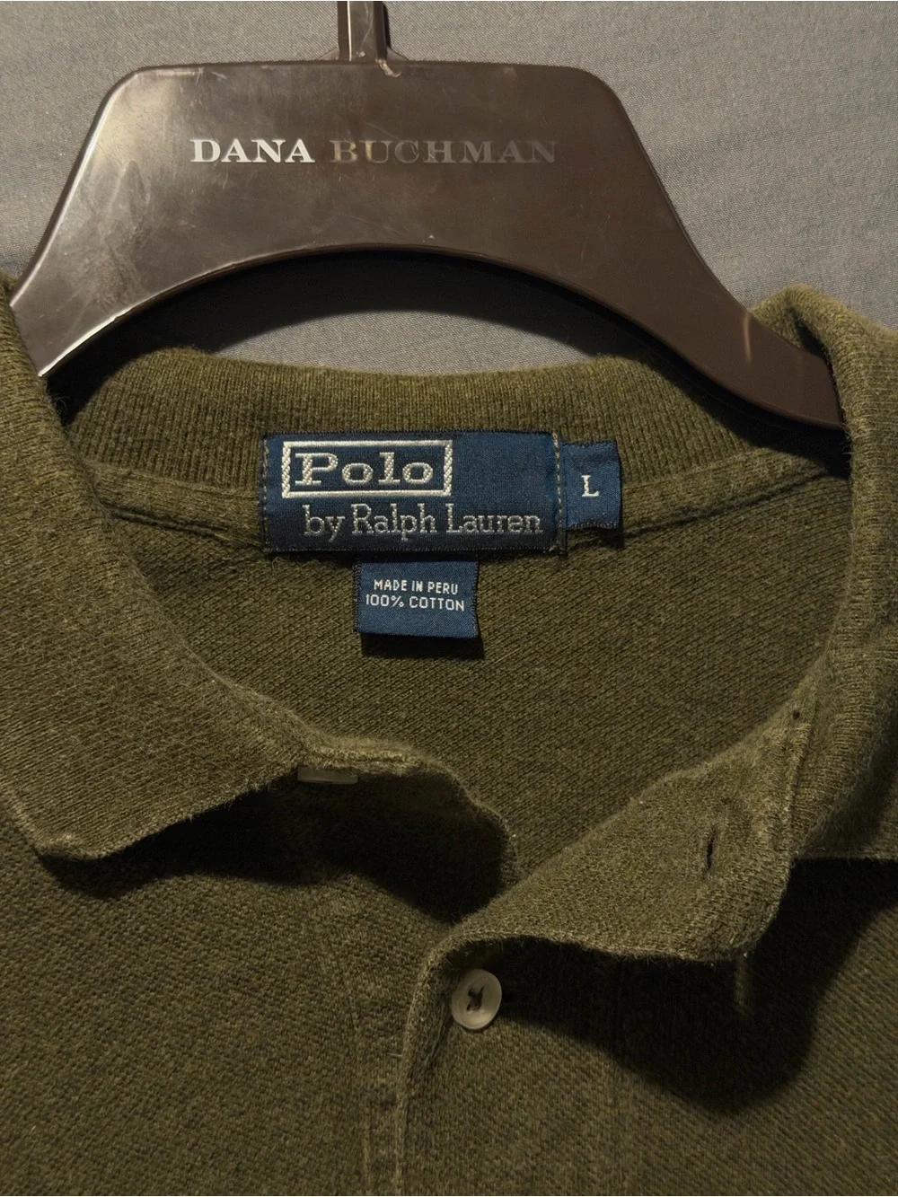 Polo Ralph Lauren Long Sleeve Mesh Shirt Dark Green Men’s L Classic